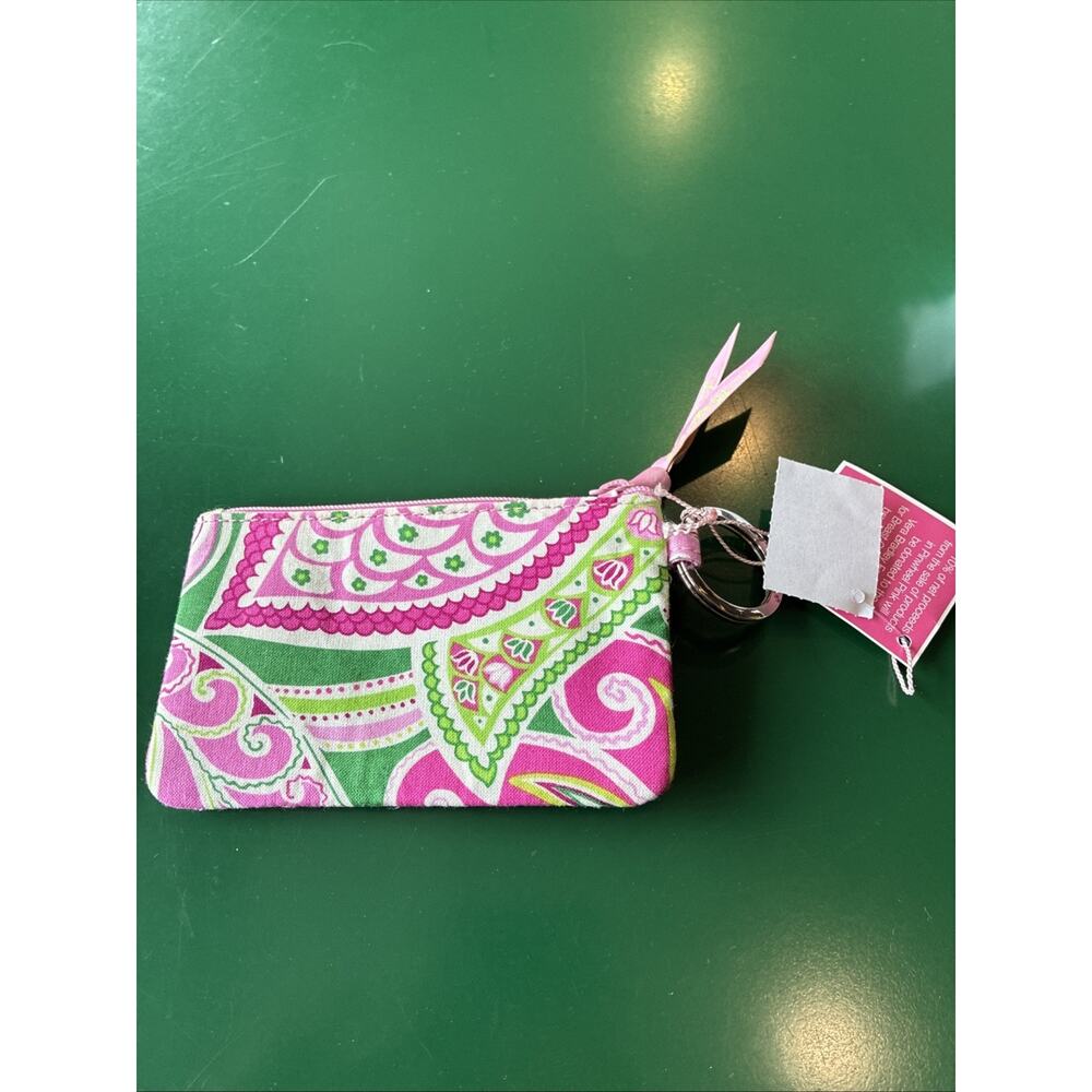 Vera Bradley Pinwheel Pink Clip Zip Id Nwt - Picture 5 of 9